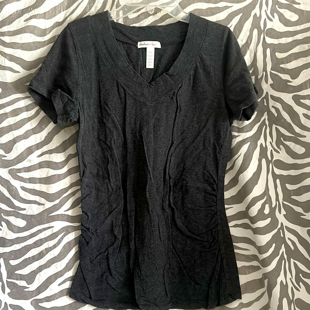 Dark grey maternity top